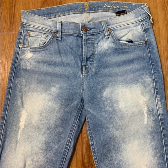 7 For All Mankind Josefina Skinny Boyfriend Jeans - Picture 6 of 14